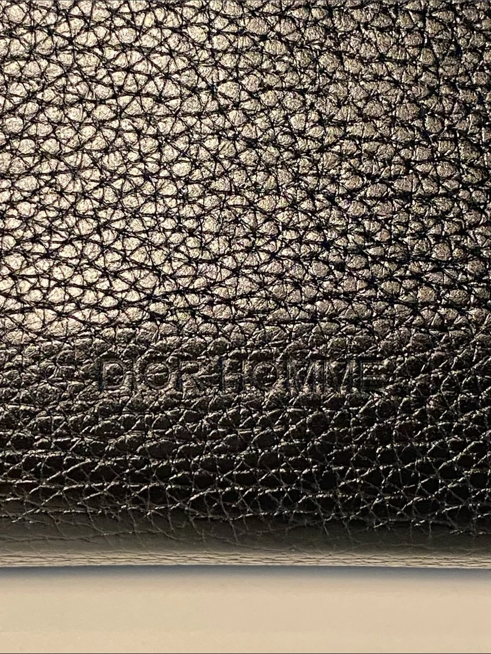 DIOR HOMME Grained Leather Double Zip Travel Organizer